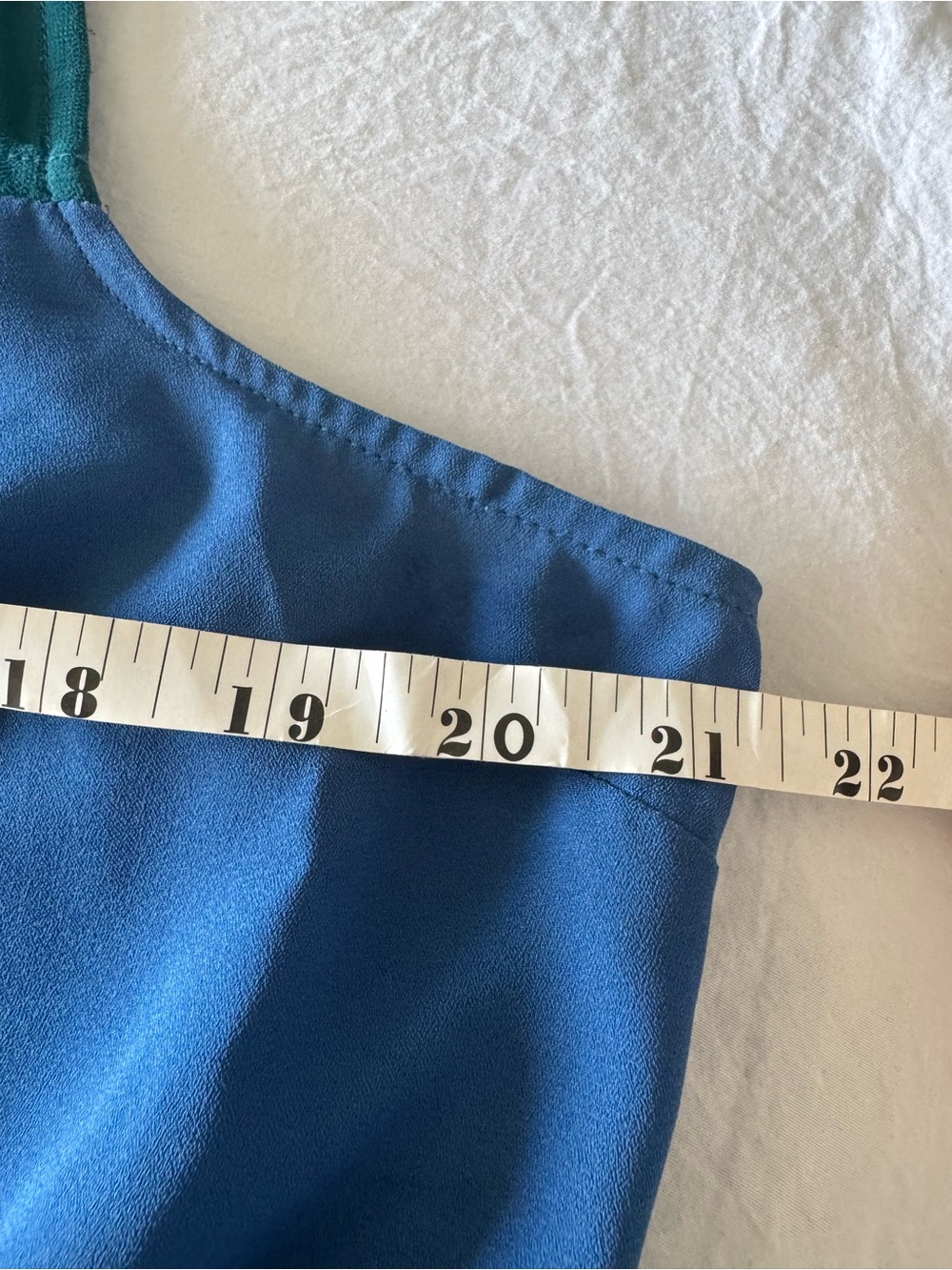 ModCloth Blue and Teal Colorblock Sleeveless Blouse - Picture 6 of 6